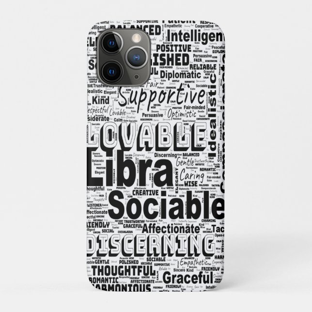 Libra Zodiac Word Cloud Inspiration  Case-Mate iPhone Case (Back)