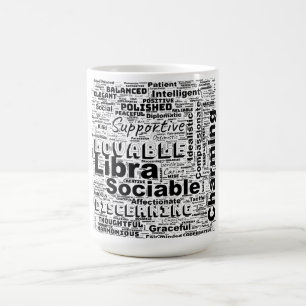 Libra Zodiac Word Cloud Inspiration Coffee Mug