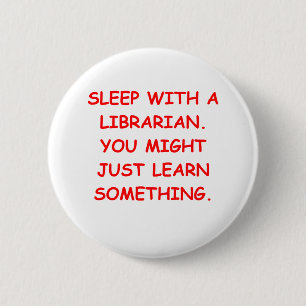 librarian 6 cm round badge