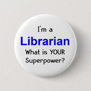 Librarian 6 Cm Round Badge