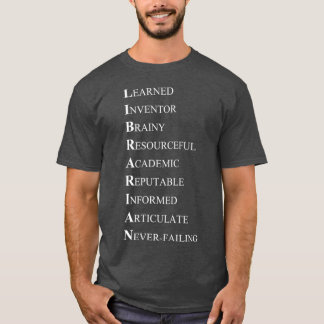 Librarian Acrostic Adjectives Describing T-Shirt