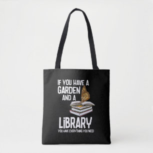 Librarian and Nerd Gardener Gag Swag Tote Bag