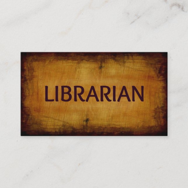 Librarian Antique Business Card (Front)