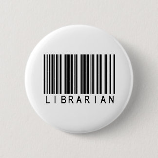 Librarian Bar Code 6 Cm Round Badge