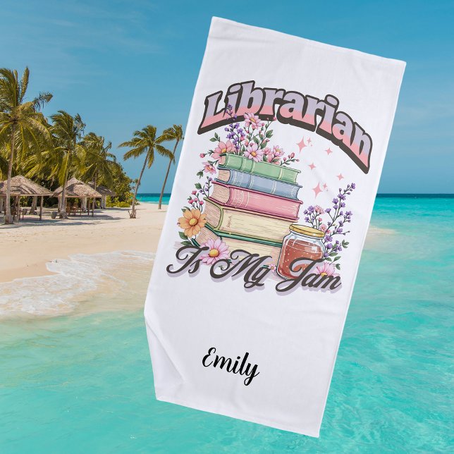  Librarian   Beach Towel (Creator Uploaded)