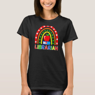 Librarian Boho Rainbow Back To School T-Shirt