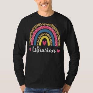 Librarian Boho Rainbow Leopard Back To School 2 T-Shirt