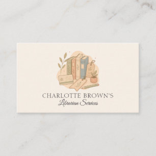 Librarian Book Library Reading Education Business Card