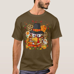 Librarian Book Lover Reader Funny Turkey Thanksgiv T-Shirt