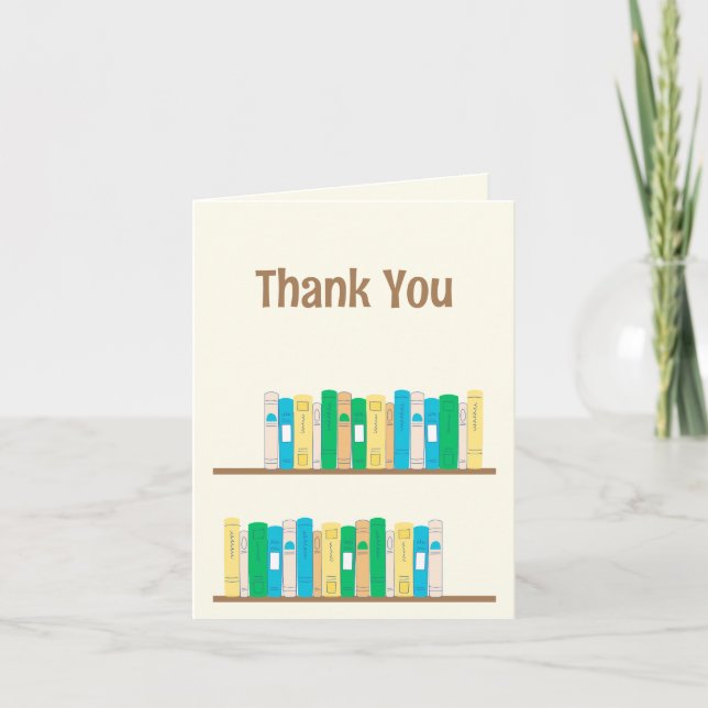 Librarian Book Lover  Thank You Card (Front)
