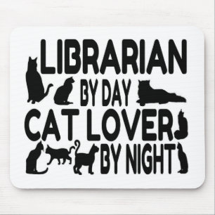 Librarian Cat Lover Mouse Mat