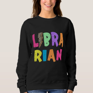 Librarian Colourful Lightening Bolt School Staff Sweatshirt