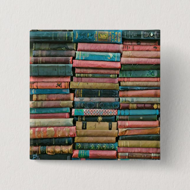 Librarian gifts for her 15 cm square badge (Front)