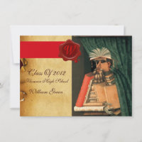 LIBRARIAN GRADUATION PARCHMENT WAX SEAL MONOGRAM