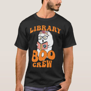 Librarian Halloween Library Book Library Boo Crew T-Shirt