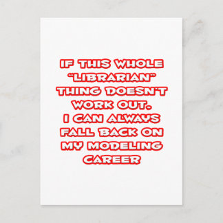 Librarian Humour ... Modelling Career Postcard