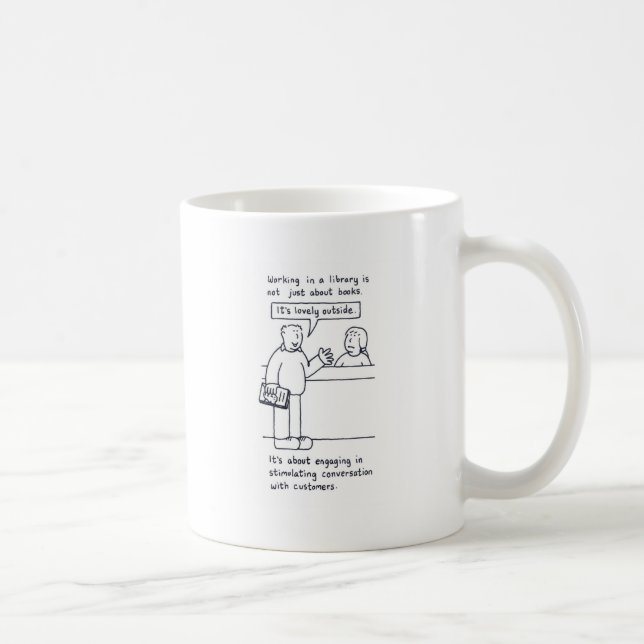 Librarian Humour Talking about the Weather Coffee Mug (Right)