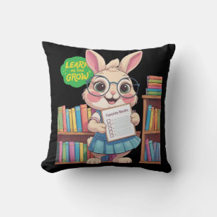 🐰📚 Librarian-in-Training Star – Rabbit Edition Cushion