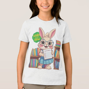 🐰📚 Librarian-in-Training Star – Rabbit Edition Tri-Blend Shirt