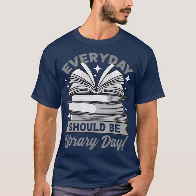 Librarian Inspired Library Related Bibliophile T-Shirt (Front)