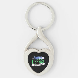 Librarian Library Books Gift Key Ring