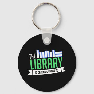 Librarian Library Books Gift Key Ring