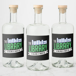 Librarian Library Books Gift Liquor Bottle Label