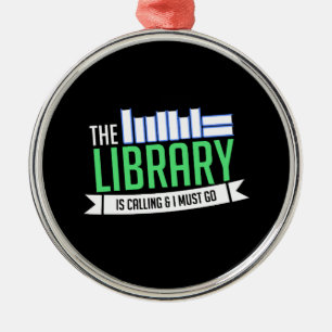 Librarian Library Books Gift Metal Tree Decoration