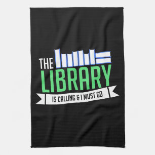 Librarian Library Books Gift Tea Towel