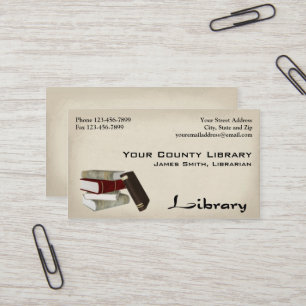 Librarian Library Business Card