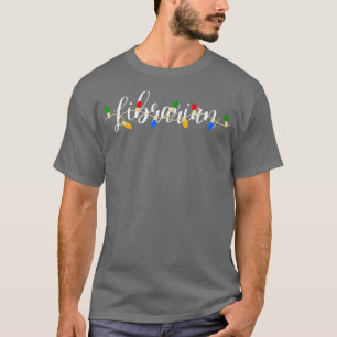 Librarian Merry Xmas Light Christmas Pajamas Xmas T-Shirt