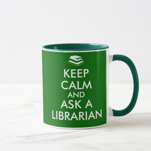 Librarian Mug Keep Calm Ask a Librarian Books (Right)