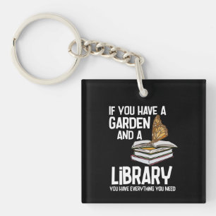 Librarian Nerd and Gardener Club Swag Key Ring