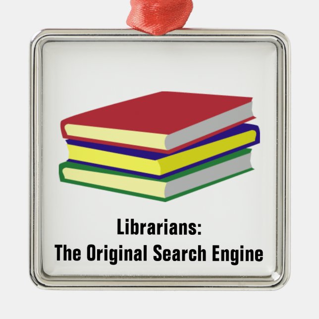 Librarian Original Metal Tree Decoration (Front)