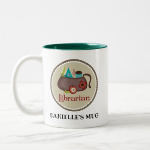 Librarian Personalised Gift Two-Tone Coffee Mug