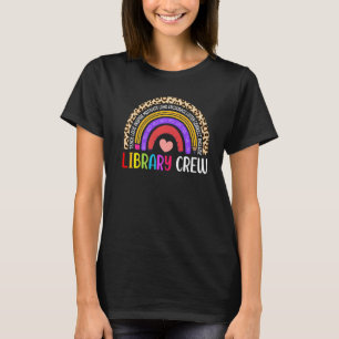 Librarian Rainbow Back To School Library Crew Cute T-Shirt