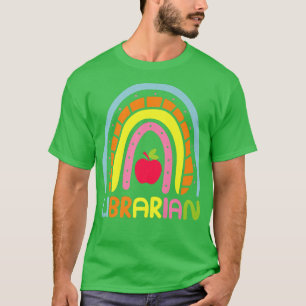 Librarian Rainbow Bookworm Librarian Book Lover T-Shirt