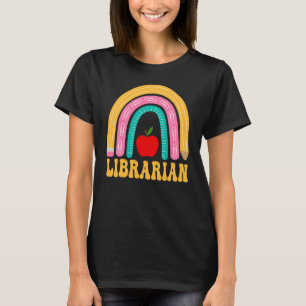 Librarian Rainbow Pencil Women Back To School Appr T-Shirt