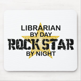 Librarian Rock Star by Night Mouse Mat
