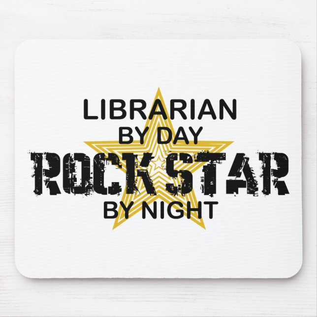 Librarian Rock Star by Night Mouse Mat (Front)