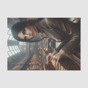 Librarian Steampunk Vintage Victorian Lady Tissue Paper