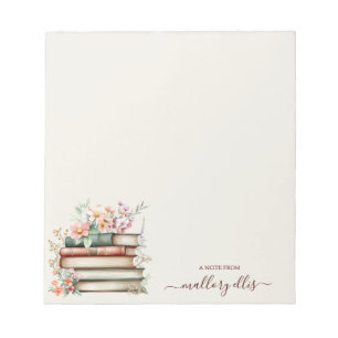 Librarian Teacher Vintage Books Calligraphy Notepad
