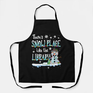 Librarian There's Snow Place Like The Library Apron
