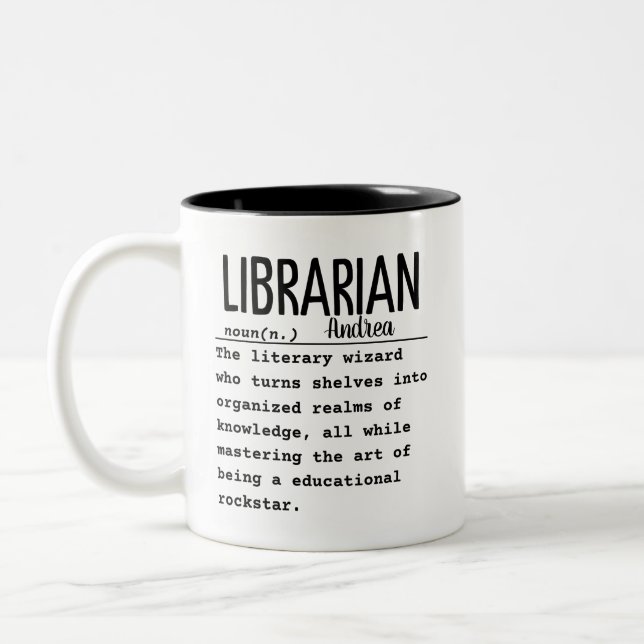 Librarian Two-Tone Coffee Mug (Left)