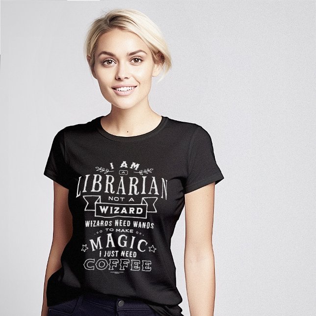 Librarian Wizard Magic Coffee Funny T-Shirt (Librarian Wizard Magic Coffee Funny T-Shirt)