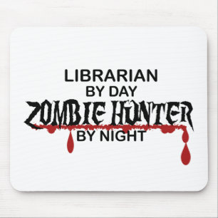 Librarian Zombie Hunter Mouse Mat