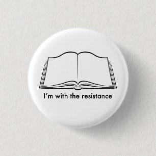 Librarians lead the resistance 3 cm round badge