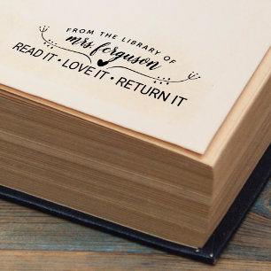 Librarians Read It Love It Return It Personalised Self-inking Stamp