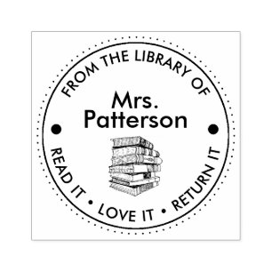 Librarians Read It Love It Return It Personalized Rubber Stamp