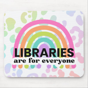 Libraries are for Everyone Rainbow Mouse Mat